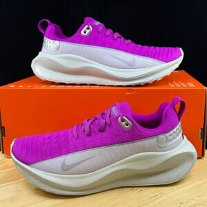 Nike ReactX Infinity Run Flyknit 4 Premium Womens Grape Silver FZ3086 Size 8.5